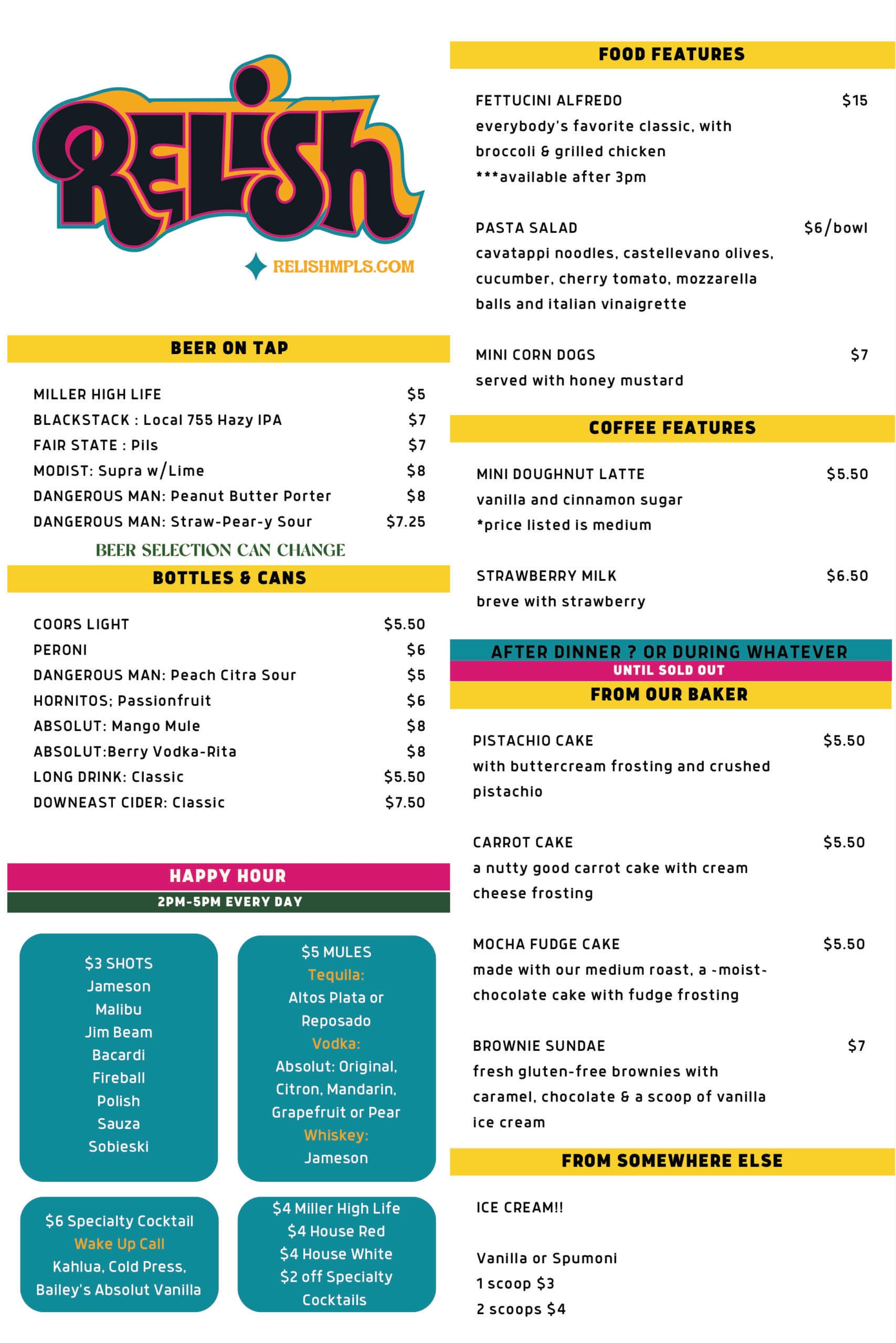 Beige Sand Simple Fast Food Menu (5.5 × 11 in) (4.25 × 11 in)